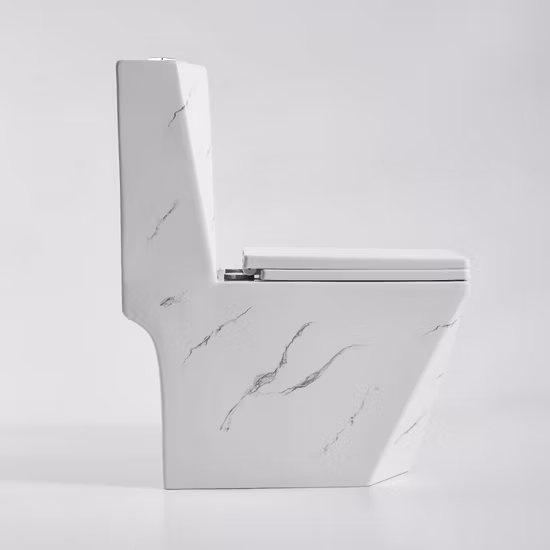 衛生陶器白い浴室セラミック便器ダイヤモンド形の床に取り付けられたワンピーストイレトイレ